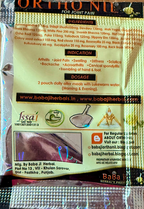 ORTHO NIL™ Ayurvedic Herbal Wellness Formula